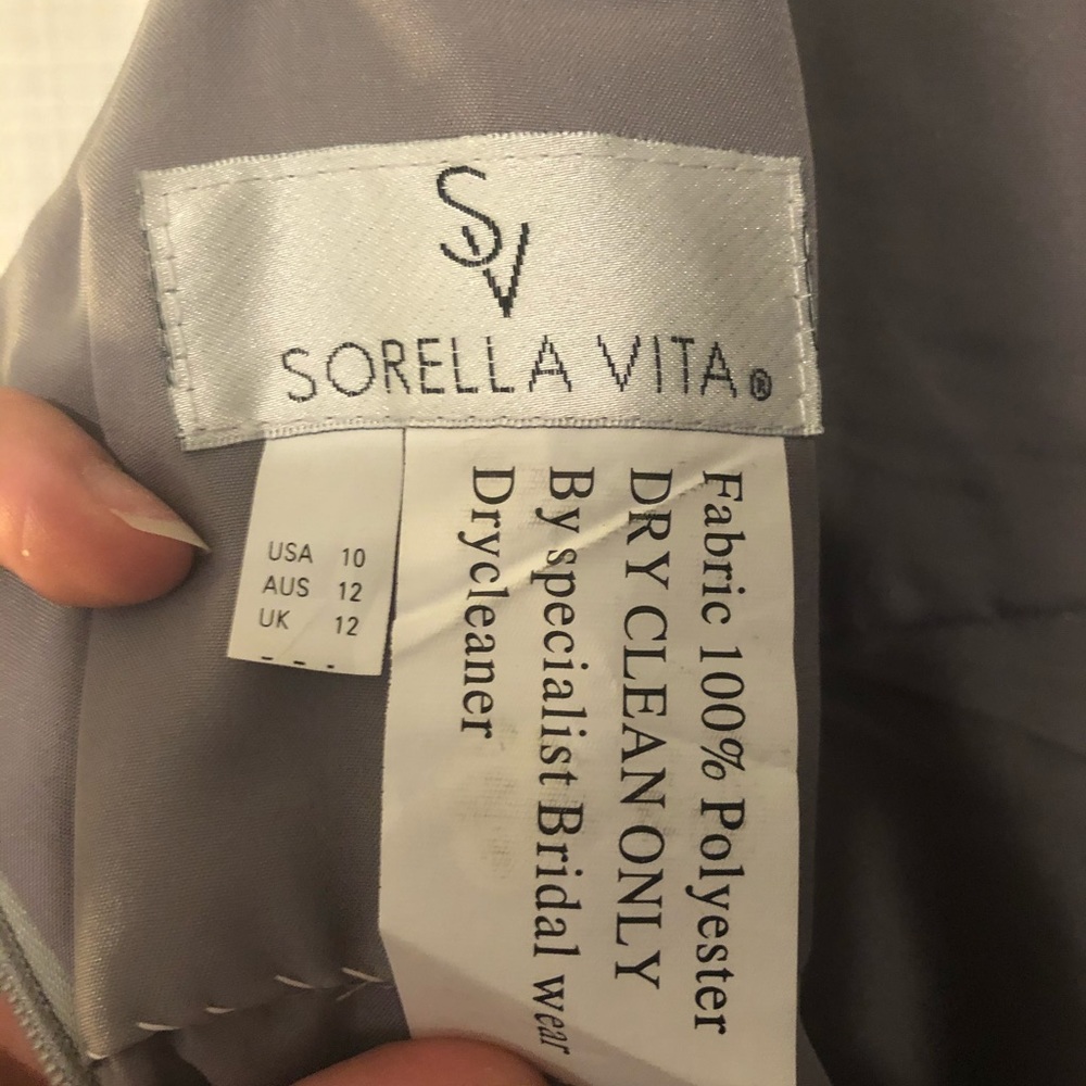 Sorella vita chiffon dress 8798 steel size 10. - Picture 4 of 4